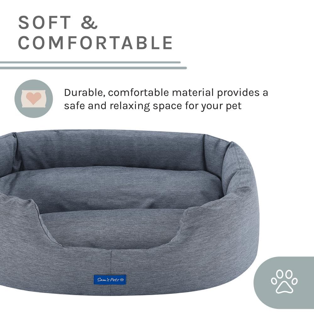 Missy Small Navy Blue Round Outdoor Pet Bed