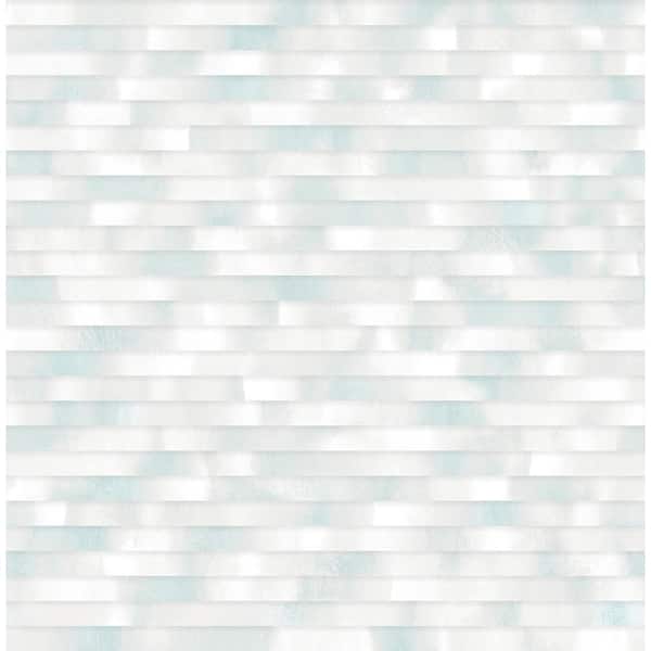 A-Street Prints Kalmar Light Blue Hazy Stripe Strippable Wallpaper (Covers 56.4 sq. ft.)
