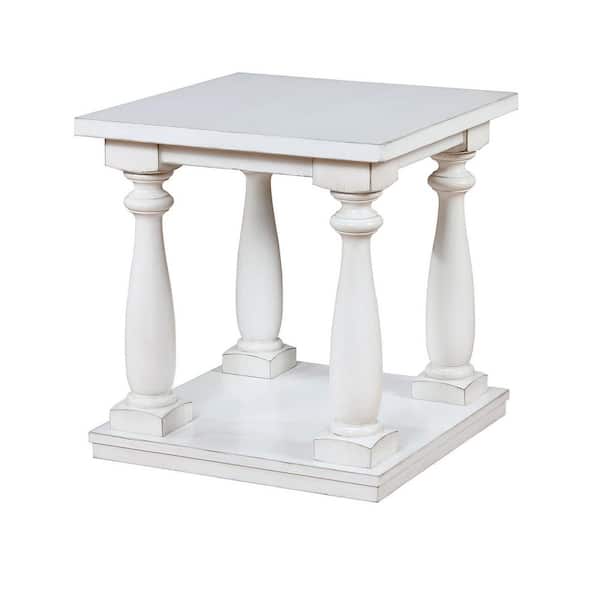 Tammie Antique White End Table