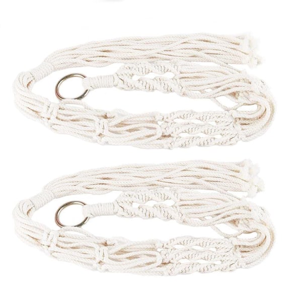 4-Pieces Hook Fabric Plant Hanger Flowerpot Net Bag 39.3 in Cotton Rope Plant Hangers 4-Legs Plant Hanger.