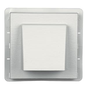 8 in. x 7.875 in. Water Management 4 in. Hooded Vent in #123 White