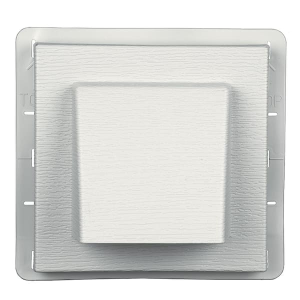 Builders Edge 8 in. x 7.875 in. Water Management 4 in. Hooded Vent in #123 White