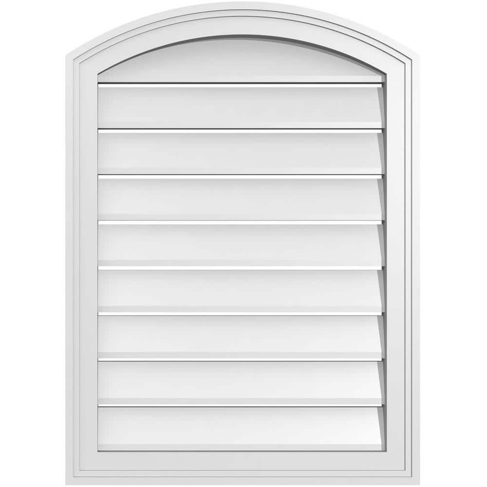 22 in. x 28 in. Arch Top Surface Mount PVC Gable Vent: Decorative with Brickmould Frame price history on PriceWatchPro