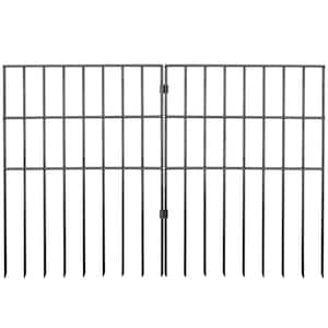 17 in. H x 13 in. L Garden Fence No Dig Fence Animal Barrier Fence with 1.5 in. Spike Spacing Be Made of Carbon Steel
