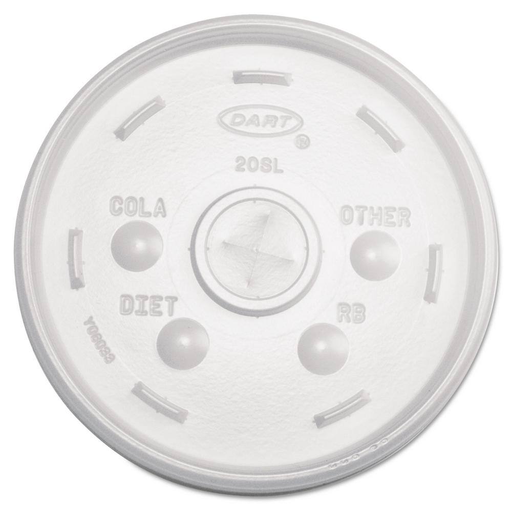 DART Translucent Disposable Plastic Cup Lids, Cold Drinks, Fits 32 oz.  Cups, 100 / Sleeve, 10 Sleeves / Carton DCC20SL - The Home Depot