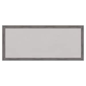 Florence Grey Framed Grey Corkboard 32 in. x 14 in Bulletin Board Memo Board