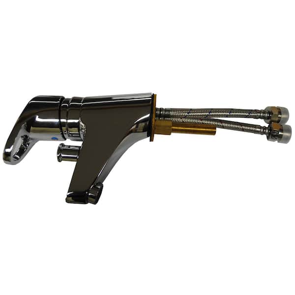 Belvedere SingleHandle Deck Mount Fixture for Shampoo Sink with Spout and Diverter in Chrome 528