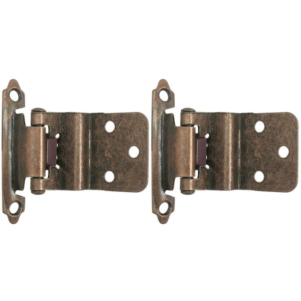 3/8 in. Venetian Bronze Self-Closing Inset Hinge (1-Pair) 3/8 in. Venetian Bronze Self-Closing Inset Hinge (1-Pair)