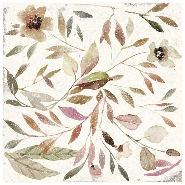 Mayolica Garden 6 in. x 6 in. Ceramic Wall Take Home Tile Sample