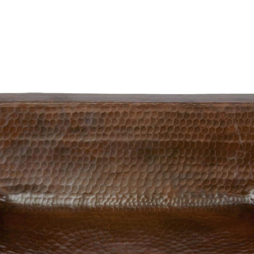22" Hammered Copper Undermount Bathroom Sink