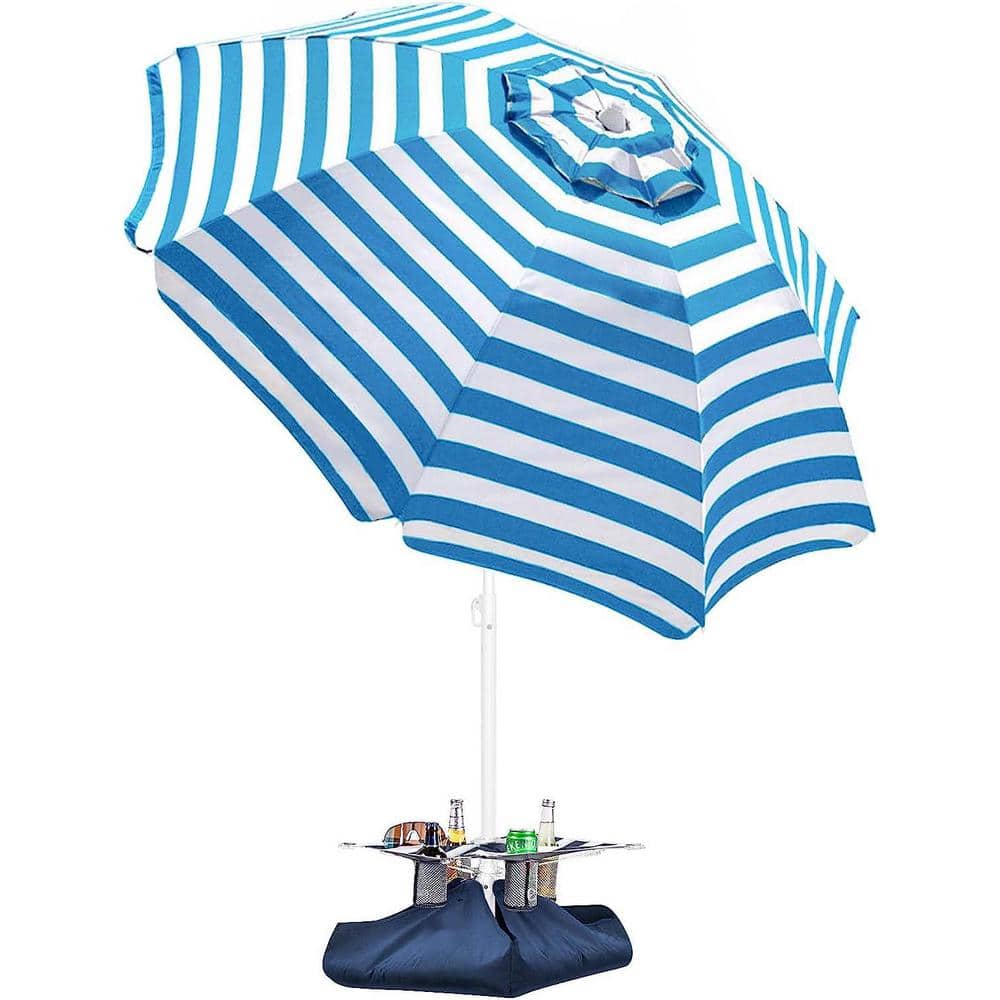 Beach Umbrella with Sand Bag and Cup Holder 6.5ft Beach Umbrella in New Ver