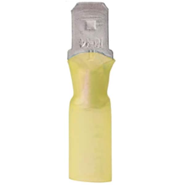 Ancor Marine Grade Heat Shrink Disconnects, 12-10 Male, Yellow, (25-Piece)