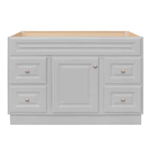 Hampton 48 in. W x 21 in. D x 33.5 in. H Bath Vanity Cabinet without Top in Dove Gray
