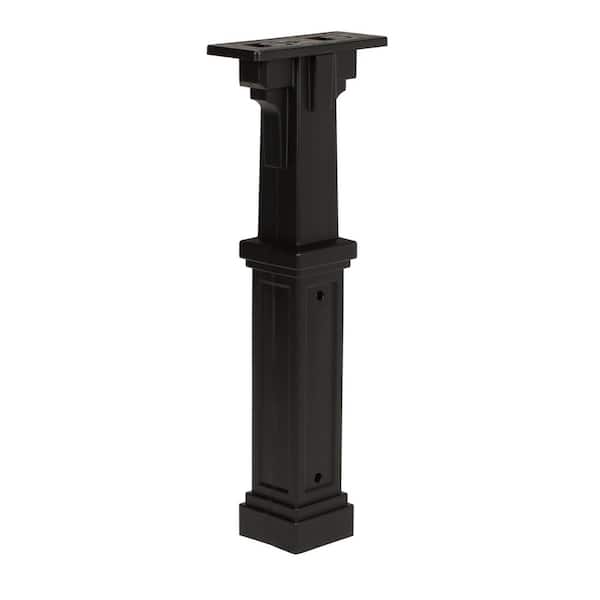 Architectural Mailboxes Grand Haven Plastic, Top Mount, Mailbox Post, Black