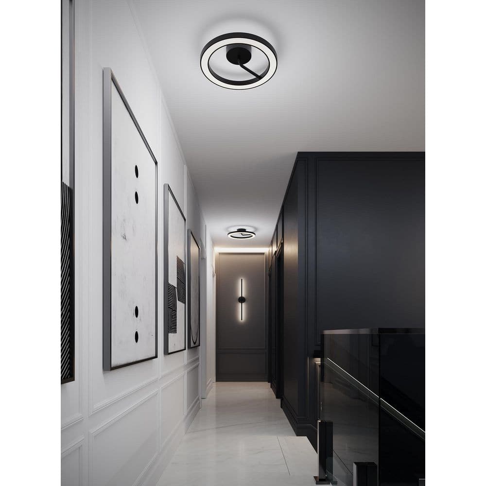One 18 in. 1-Light LED Semi-Flush Mount with White Acrylic Shade price history on PriceWatchPro