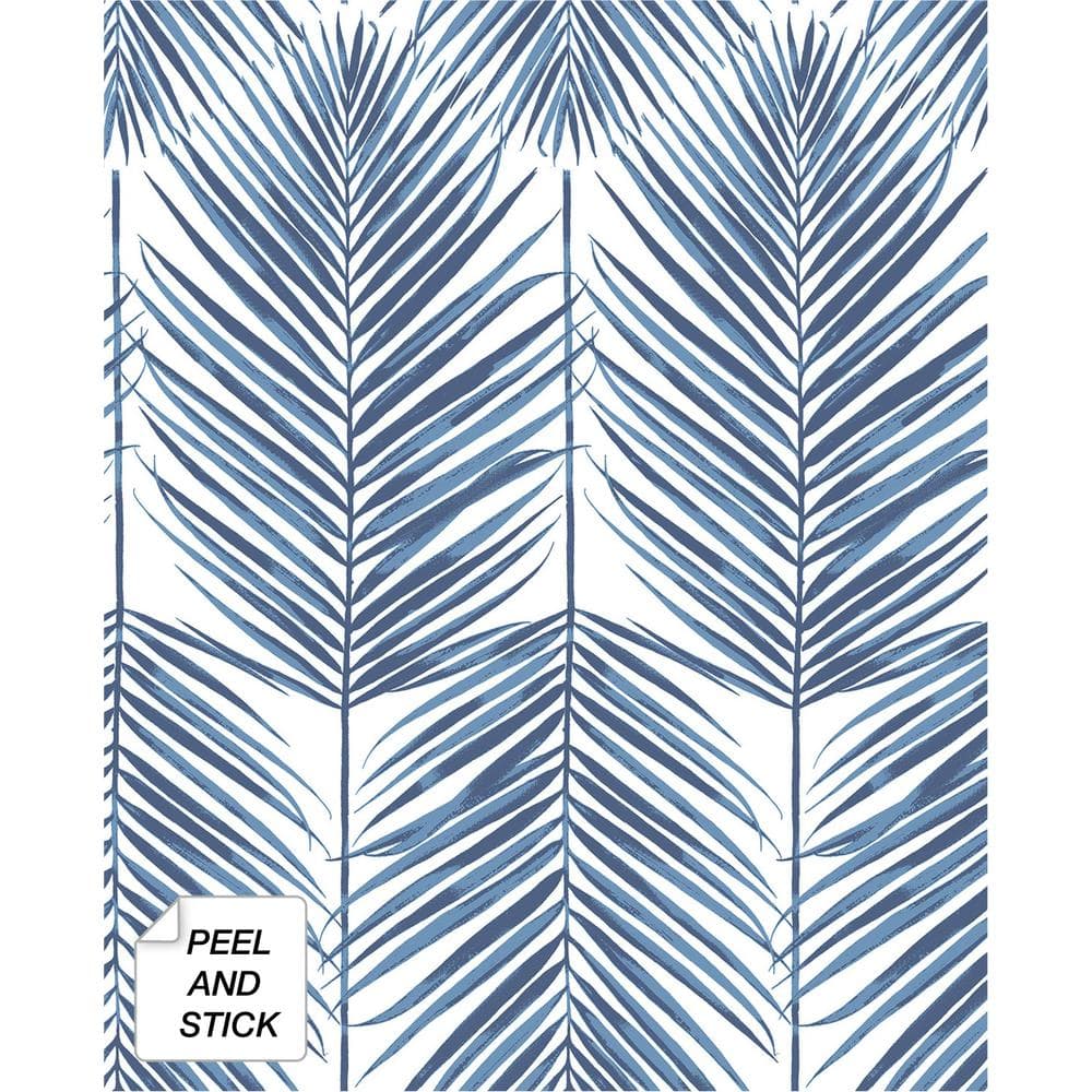 WHISQ Modern Peel and Stick Wallpaper Blue Branches with Leaves Removable  Vinyl Self Adhesive