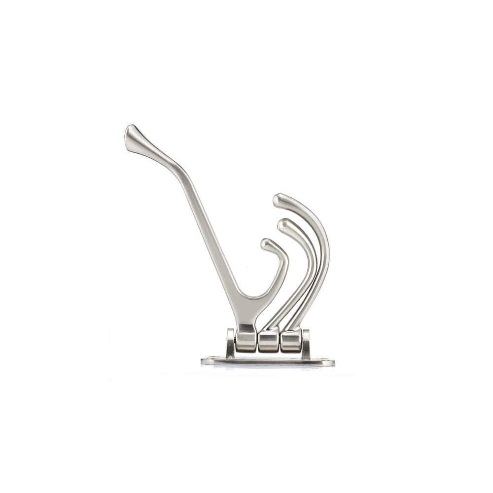 Brushed Nickel Triple Utility Swivel Hook
