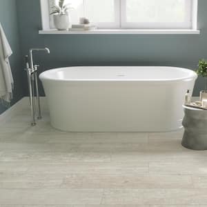 Sample - Selva Ice 8 in. x 10 in. Wood Look Porcelain Floor and Wall Tile