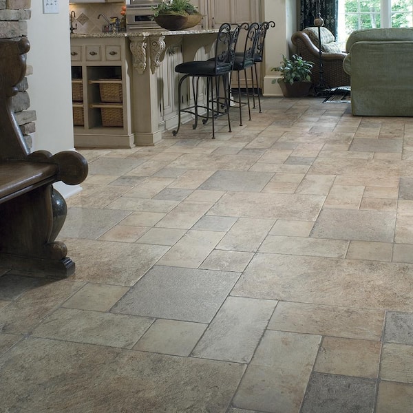 Tuscan Stone Sand 8 mm Thick x 15-1/2 in. Wide x 46-2/5 in. Length Click Lock Laminate Flooring (20.02 sq. ft. / case)