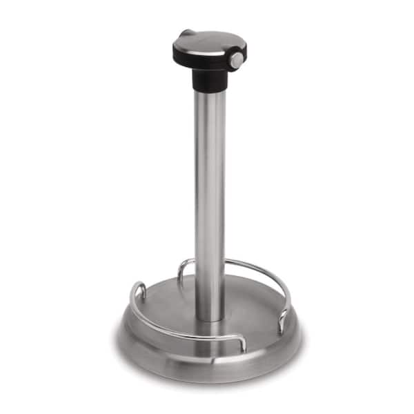 simplehuman Press-N-Tear Countertop Paper Towel Holder in Brushed Stainless Steel-DISCONTINUED