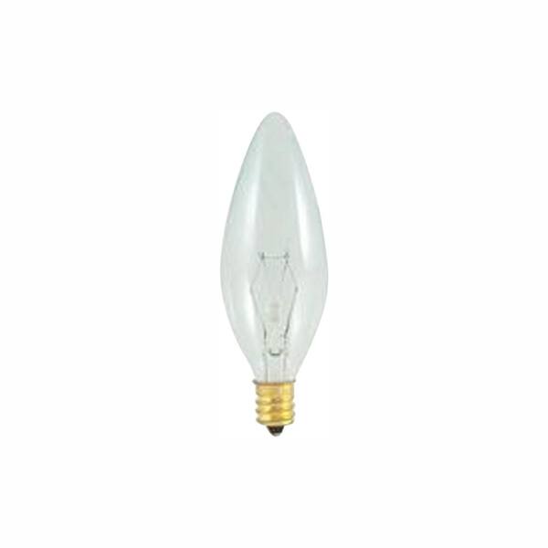 Bulbrite 40-Watt B10 Clear Dimmable Warm White Light Incandescent Light Bulb (25-Pack)
