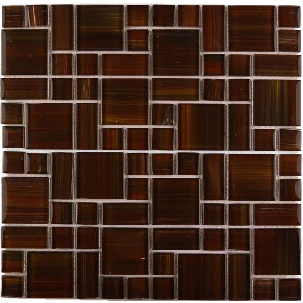 Handicraft Magic Brown 12 in. x 12 in. Stained Glass Wall and Pool Mosaic Tile (10.5 sq.ft/Case) price history on PriceWatchPro