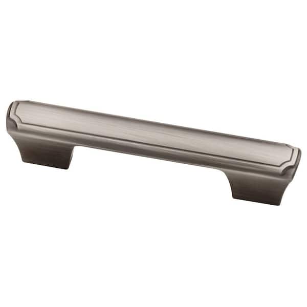 Liberty Athens 3 or 3-3/4 in. (76 or 96mm) Center-to-Center Heirloom Silver Dual Mount Theo Bar Drawer Pull
