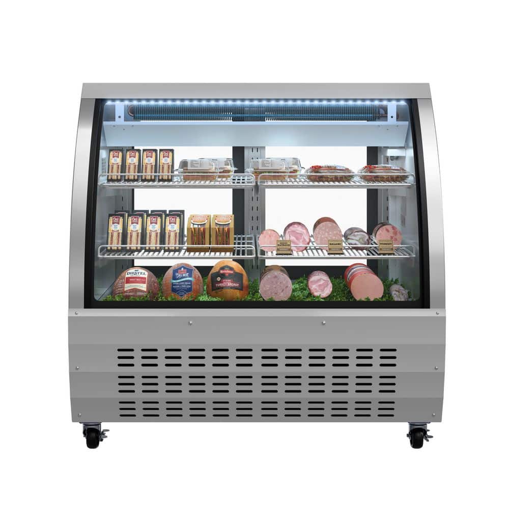 18 cu. ft. Commercial Refrigerator Deli Display Case in Stainless Steel