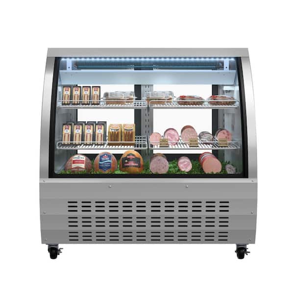 18 cu. ft. Commercial Refrigerator Deli Display Case in Stainless Steel