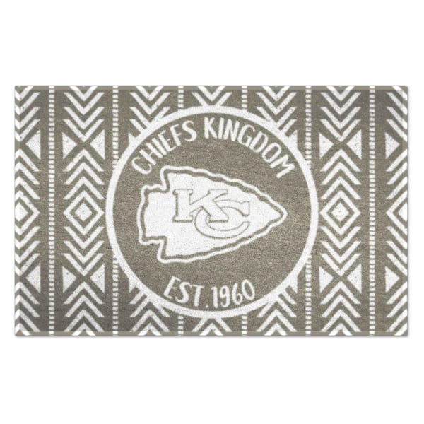 FANMATS Kansas City Chiefs Southern Style Gray 1.5 ft. x 2.5 ft. Starter Area Rug