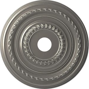 22" O.D. x 3-1/2" I.D. x 1" P Cole Thermoformed PVC Ceiling Medallion (Fits Canopies up to 6") in Aged Dark Steel