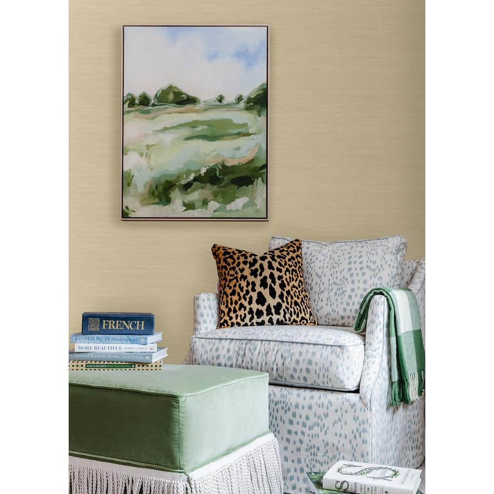 Wheat Grasscloth Self-Adhesive Peel and Stick Wallpaper Roll