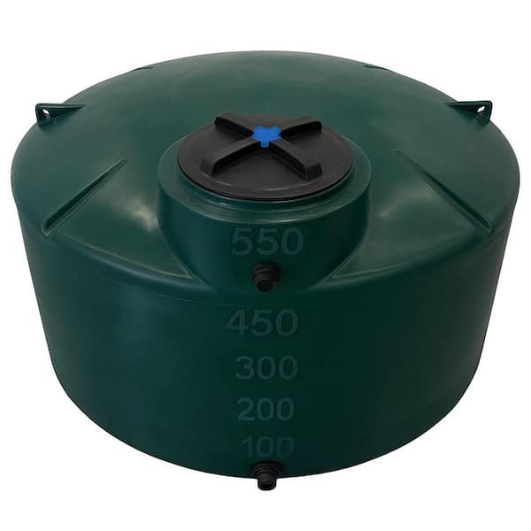 550 Gal. Dark Green Polyethylene Vertical Water Storage Tank