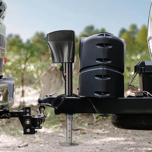 Electric Trailer Jack, 5000 lbs., Heavy Duty RV Electric Power Tongue Jack with 7-pin Connector, Manual Crank Handle