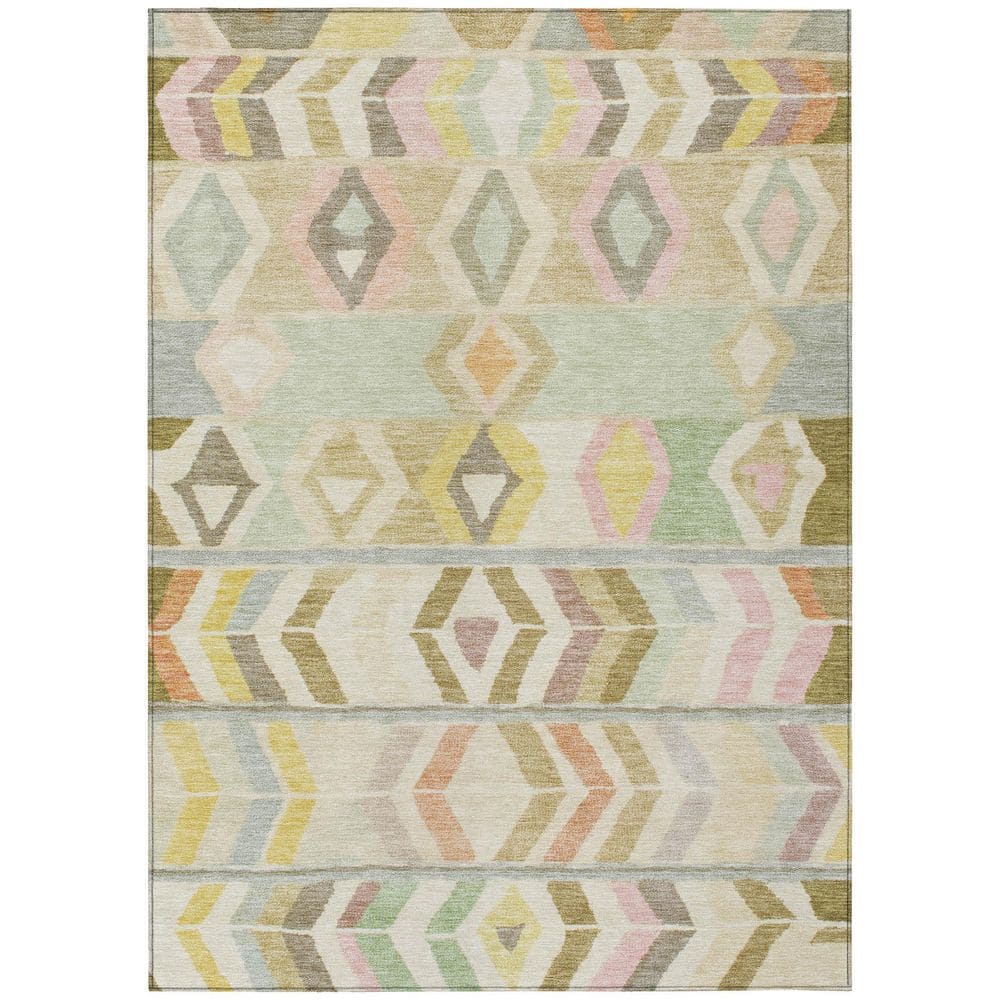 Chantille Machine Washable Indoor/Outdoor Abstract ACN2721 Khaki 5 ft. x 7 ft. 6 in. Area Rug price history on PriceWatchPro