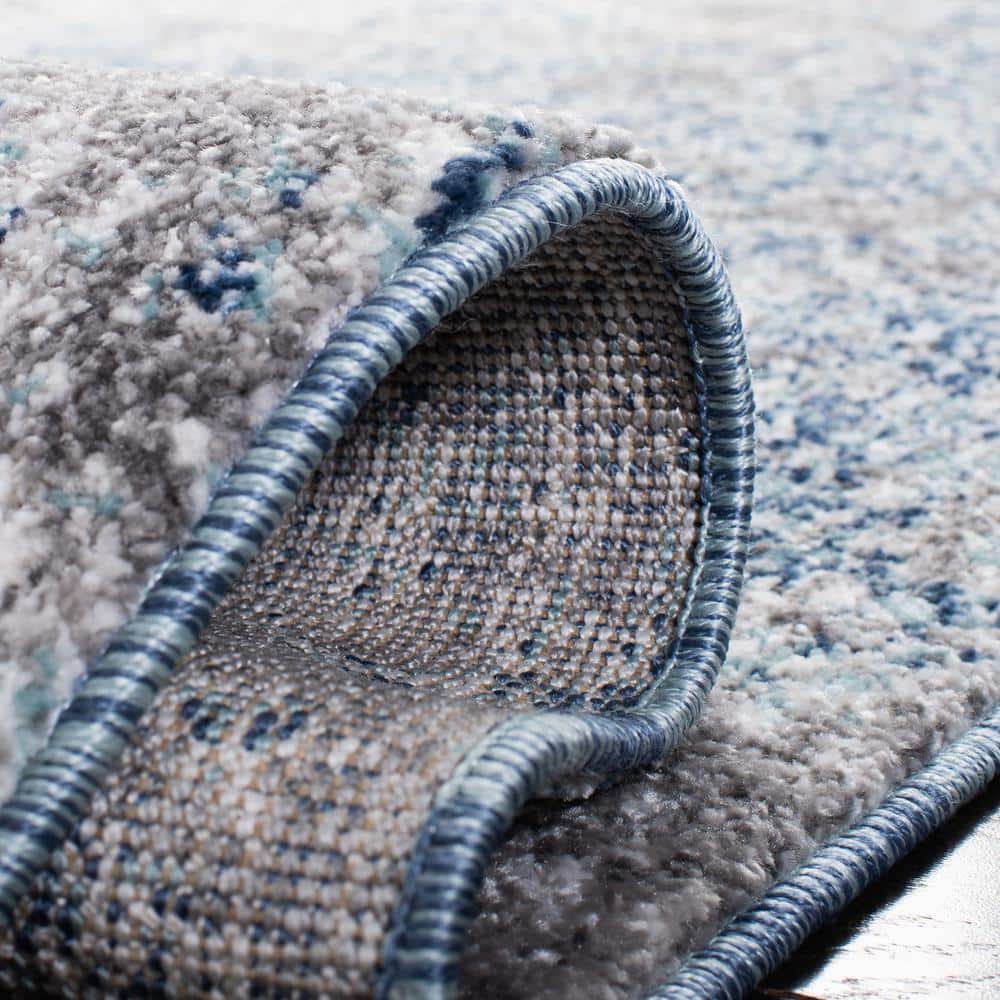 Gray Abstract 8' x 10' Reversible Synthetic Area Rug