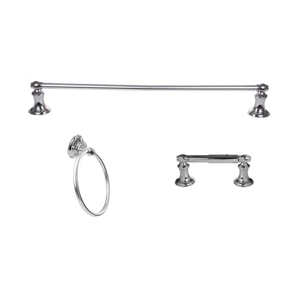 ARISTA Highlander Collection 3Piece Bathroom Hardware Kit in Chrome