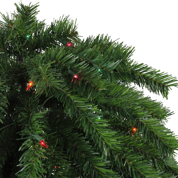 4 ft. Pre-Lit Multi-Color Lights Tropical Outdoor Patio Artificial Palm Tree