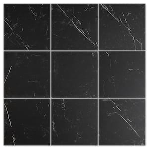MOLOVO Porcetile Glossy Black 11.2 in. x 11.91 in. Stacked