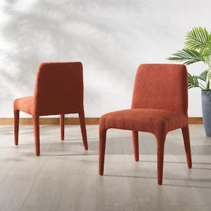 Derrick Rusty Orange 18.9 in. Wood Dining Chair (Set of 2)