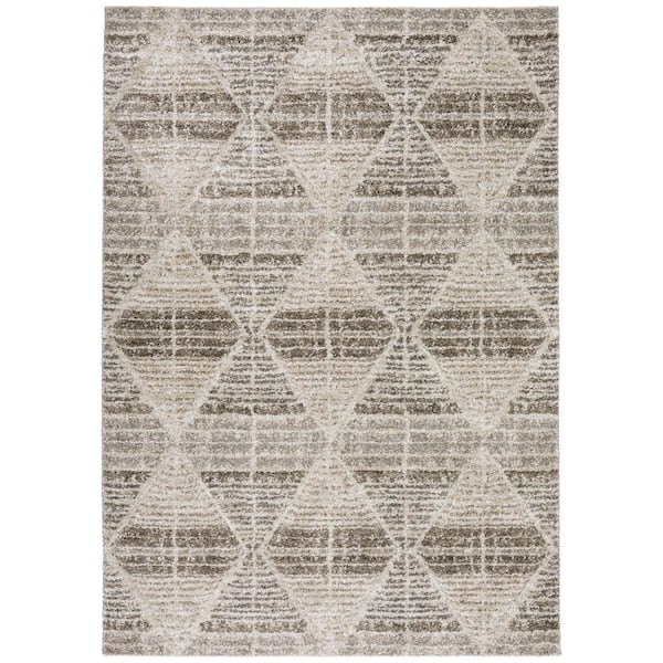 Carmona Abstract Brown 5 ft. 1 in. x 7 ft. 5 in. Area Rug