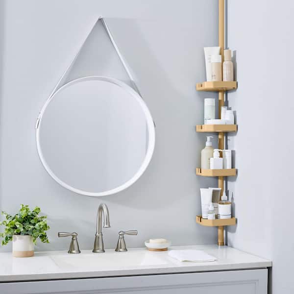 Corner Shower Shelves, 2-Tier Gold Shower Candy With 4 - View #3