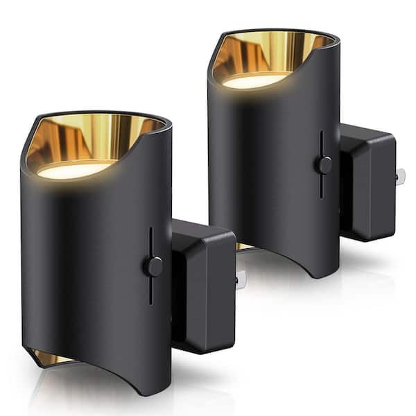 1-Light LED Night Lights Plug into Wall Dimmable 0-100LM with Dusk to Dawn Sensor, Soft 3000K Glow(2-Pack)