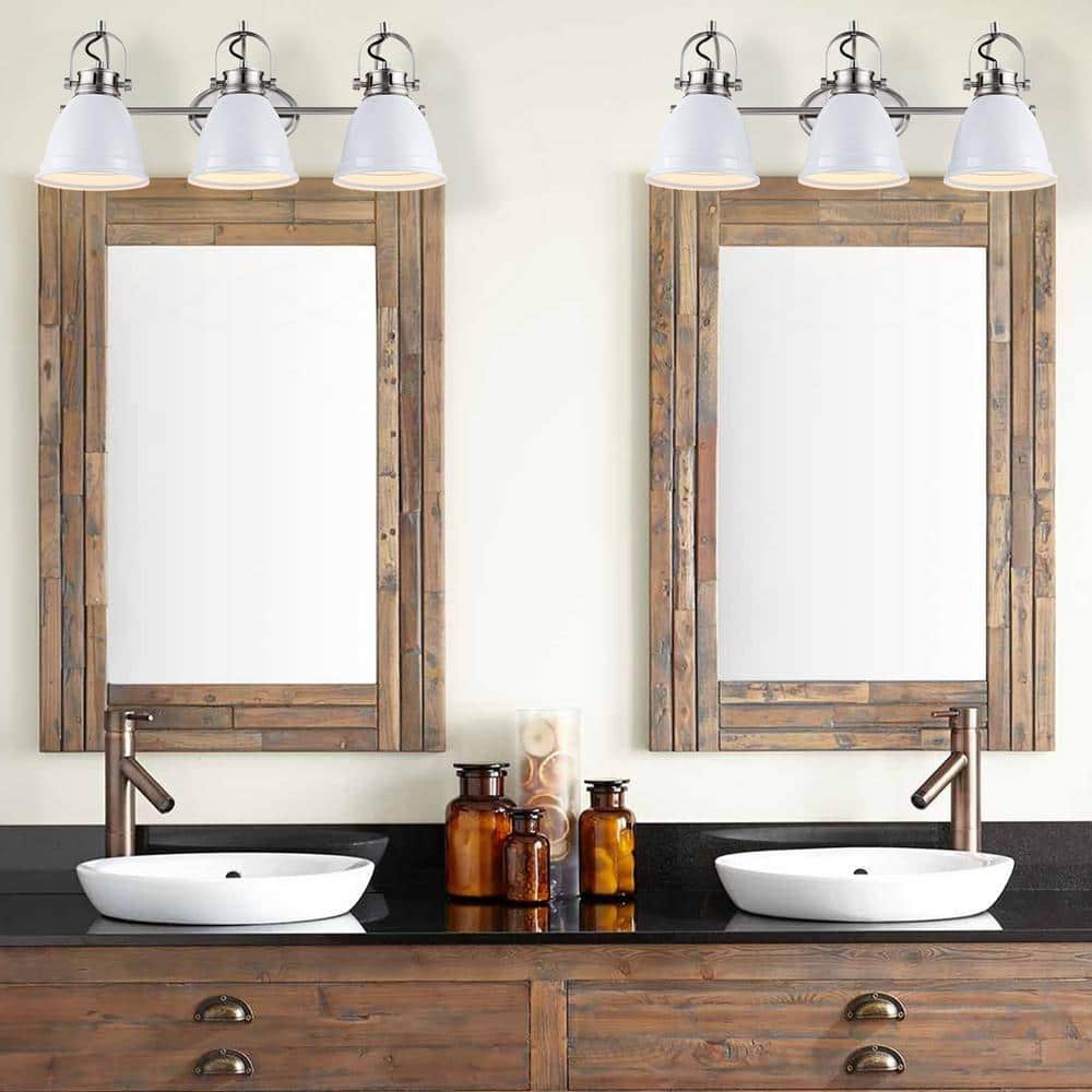 Phineas 25.5" Satin White Bohemian Iron LED Vanity Light