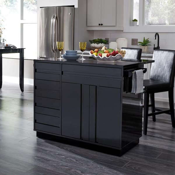 Kitchen Island With Two Stools, Santiago Kitchen Island With Seating