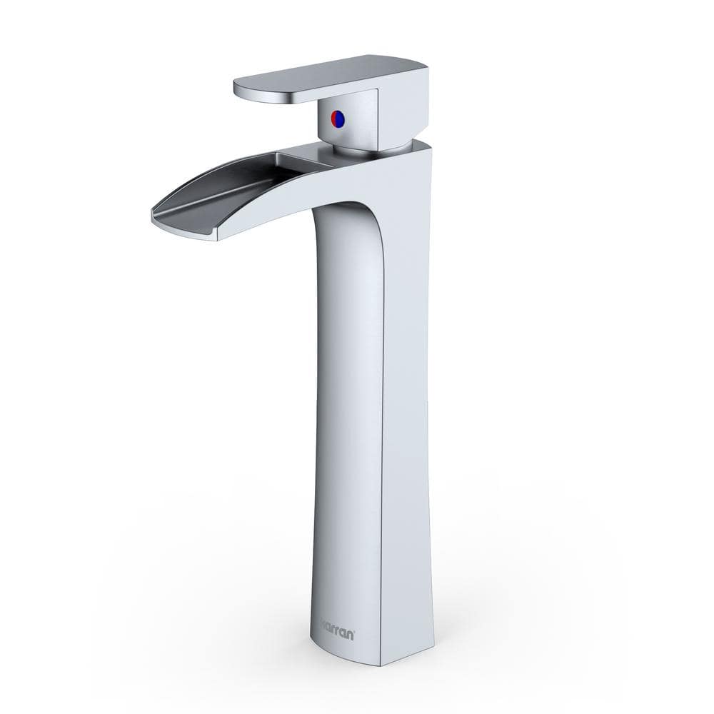 Stainless Steel Single Handle Vessel Bathroom Faucet with Pop-Up Drain