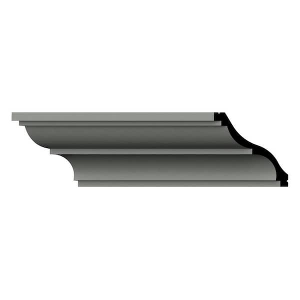 Ekena Millwork Temple 2.75 in. D x 3.875 in. W x 96 in. L Polyurethane Crown Moulding