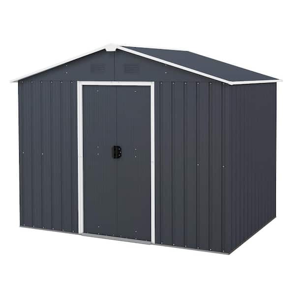 7.5 ft. W x 6 ft. D Metal Shed with Double Door with Lock Air Window (40 sq. ft.)