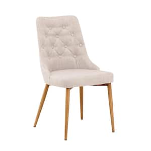 Cicely Beige Linen Parsons Chairs (Set of 2)
