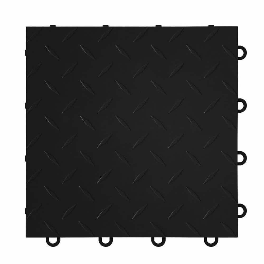 Nitro Diamond 3/8 in. Garage Tiles, Black, 12 in. x 12 in., 52-Pack, Covers 52 sq. ft., Interlocking Floor Tiles price history on PriceWatchPro